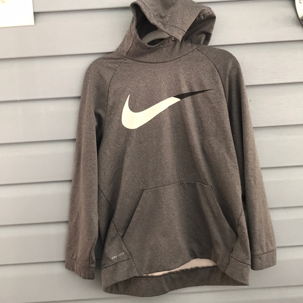 Gray Nike Dri Fit Hoodie
